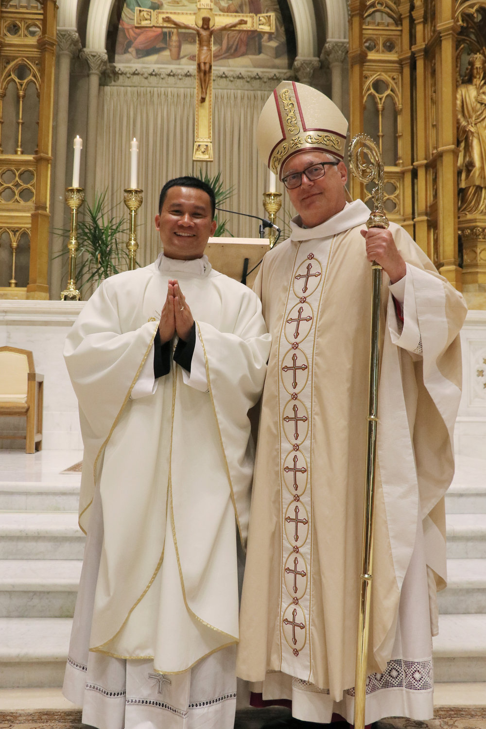Father Hiep Van Nguyen ordained by Bishop Thomas J. Tobin on June 6, 2020 in the Cathedral of SS. Peter and Paul.